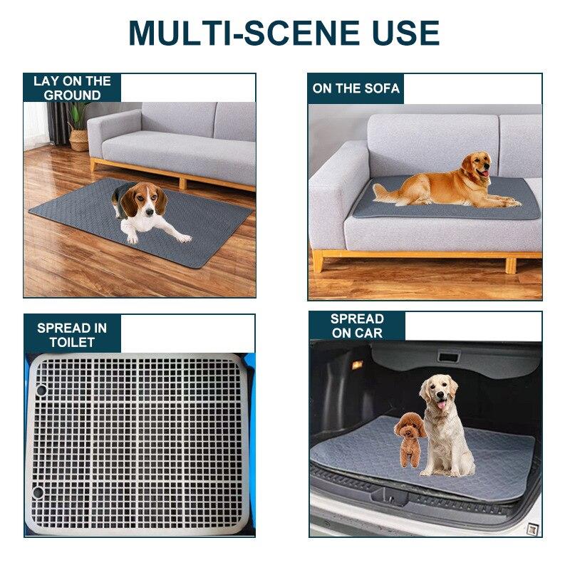 Washable Pet Dog Pee Pad Blanket Waterproof Reusable Dog Diapers Puppy Training Pad Dog Bed Diaper Pet Blanket DOG Accessories