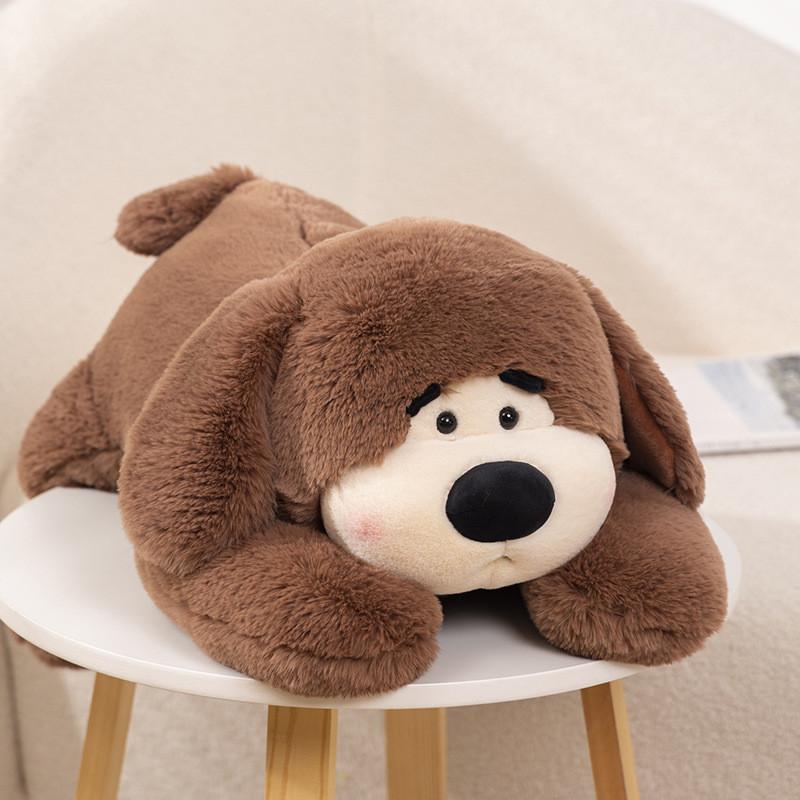 Adorable Plush Dog Toy Soft And Cuddly Long Fur Stuffed Animal Pillow For Kids