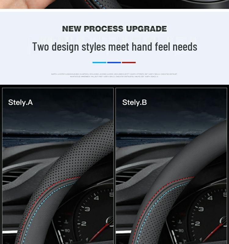 Genuine Leather Steering Wheel Cover for Changan Models: CS75, Eado, CS35plus, Raeton, CS95, Oshan CS55, Ruicheng - All-Season