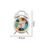 Réveil Créatif en Métal Coloré Double Cloche Horloge d'Apprentissage pour Enfants Réveil Utilisation Étudiante