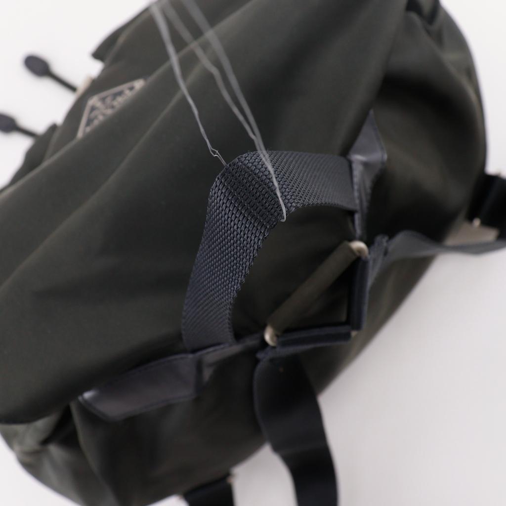 Prada Backpack Daypack Khaki Nylon Women Used