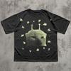 Vintage Funny cute Cat Meme Print Tee Shirt Womens and Unisexs Clothing Fashion Short Sleeve Casual Women T Shirt Top Clothing