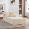 Modular Compression Sofa Made of Chenille Fabric, Filled with 30D High-elastic Foam. Easy To Move with Non-slip Base, Ideal for Living Room. Ivory