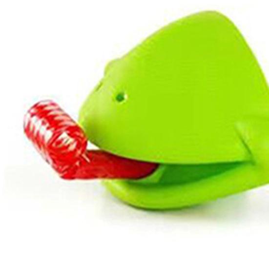 45326 Sets Sticking-Out Tongue Frog Face Guard Toy Licking Animal Chameleon Lizard