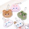Portachiavi con animali carini, peluche, coniglio, rana, gatto, bambola, portachiavi per chiavi auto, accessori, portachiavi con piccolo orso di peluche kawaii sullo zaino