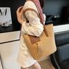 Zomer Grote capaciteit Schoudertas Dames Luie stijl Vakantie Handtas Stro Geweven Tas Trendy Mode Geweven Tote Bag