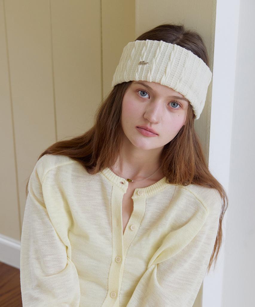 Minco Twist Knit Hairband_Ivory