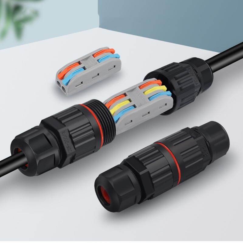 2/3Pin Electrical Terminals Adapters Waterproof Wire Connector LED Light Wiring Outdoor Rainproof Terminals Easy To Install
