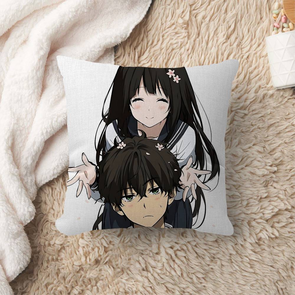 Hyouka Anime Cushion Cover Car Throw Pillow Case For Sofa Car Christmas Gift Xcm Xcm