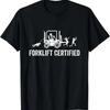 Funny Forklift Certified Operator T-Shirt Mens Cotton Graphic Tee Vintage