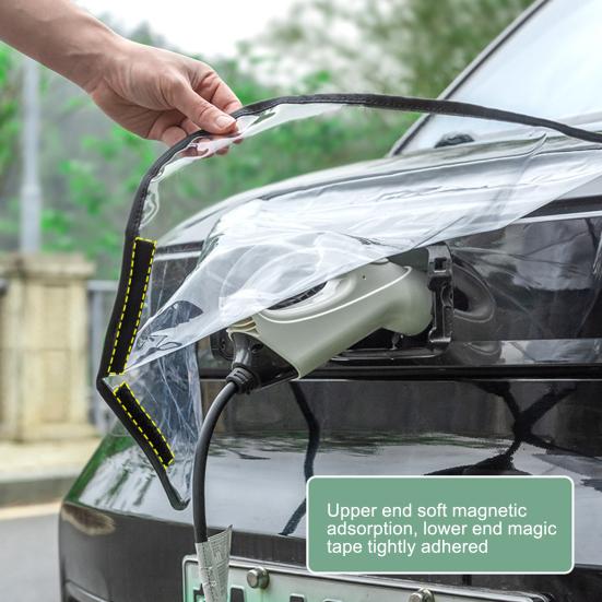 New Energy Car Charger Rain Cover Magnetic Waterproof Windproof Universal EV Electric Car Charging Port Rain Snow Protection Cover