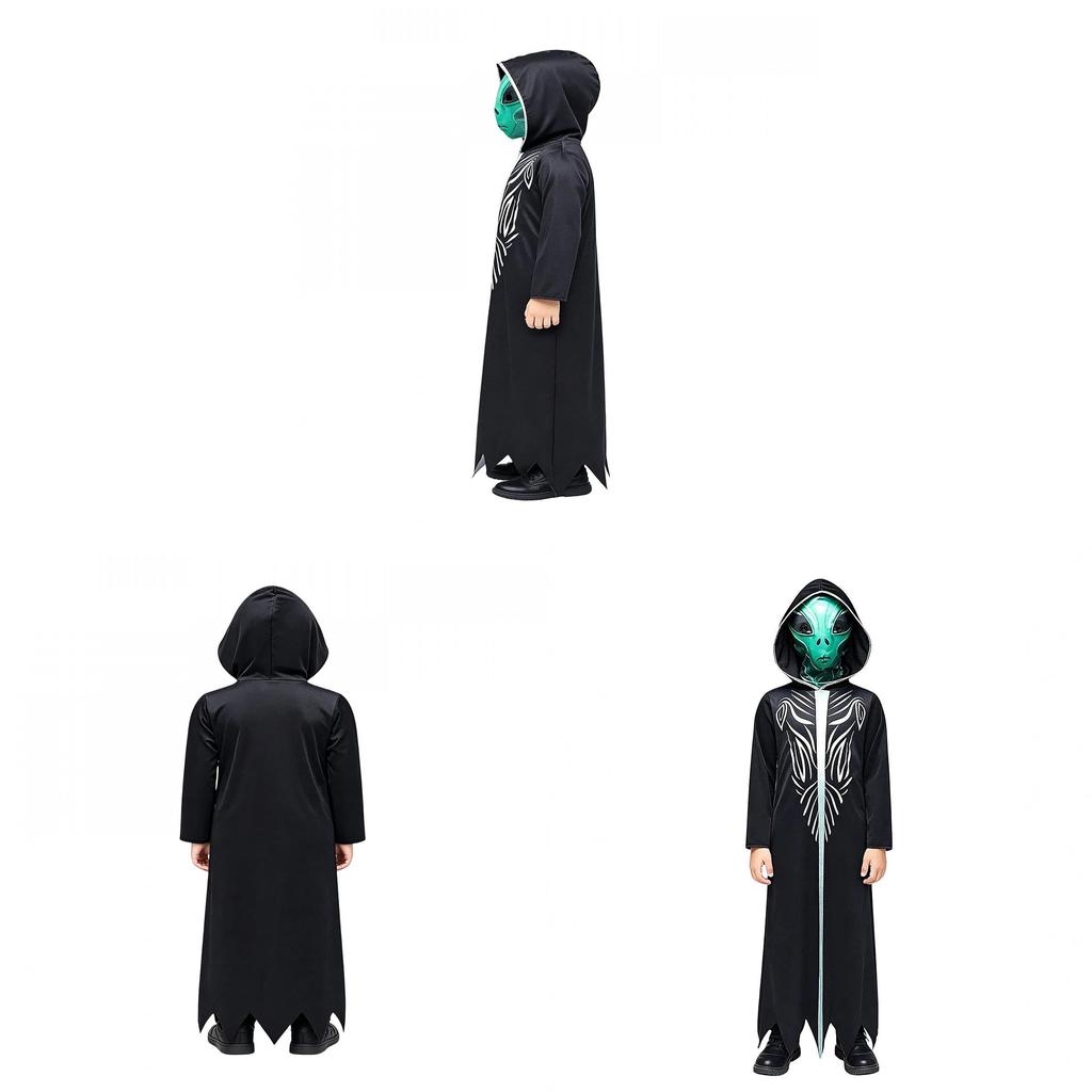 Alien Shadow Costume For Kids With Printed Design For Halloween Stage Performance