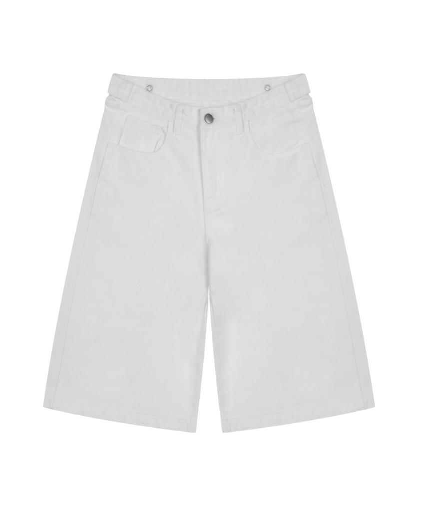 Neseupaseutyudio Ber 6/8 Length Bermuda Snap Button Cotton Shorts 2 Colors [Nssp_6002]