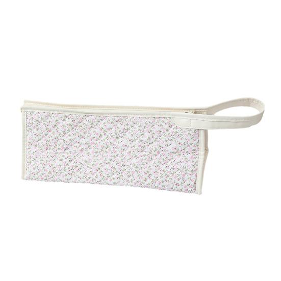 Yousheng Quilted Hair Dryer Bag Floral Travel Storage Pouch with Handle Cute Portable Hair Tool Organizer for Hair Dryer And Accessories