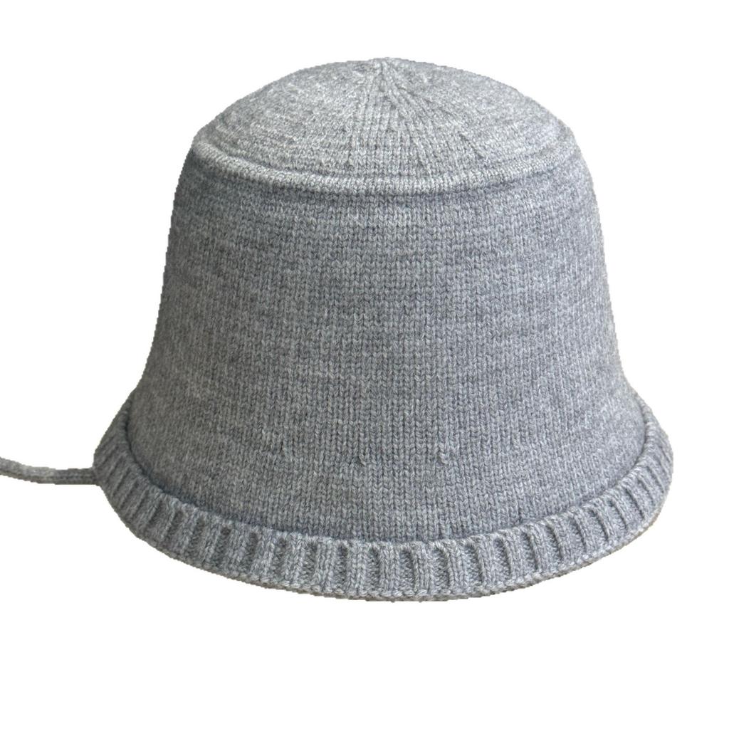 Herbst- und Winterwolle Gestrickter Fischerhut für Damen Japanischer Stil Warme Wollmütze Fischerhut Zeigt Gesicht Kleine Beckenmütze Trendy