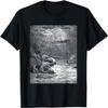 The Creation of Fish and Birds by Gustave Dore (1868) Unisex T-Shirt - Art History, Vintage, Retro - Black, Small, Short Sleeve