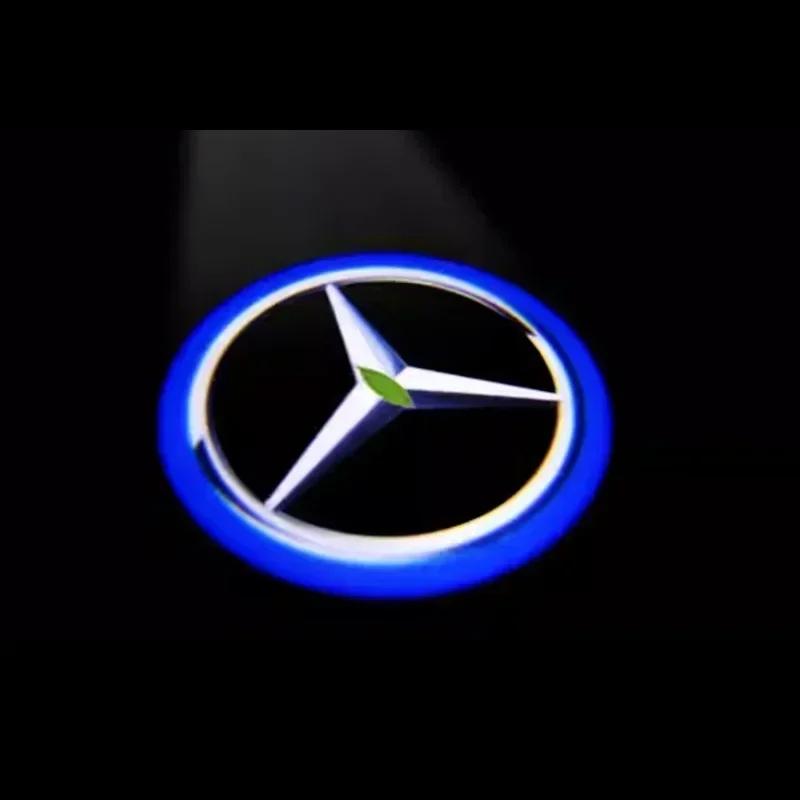 CQO1 2PCS LED Car Door HD Laser Projector Lights Door Welcome Lamp Mercedes Benz Amg A C E GLC GLA GLE W205 W212 W213 X253 X156 W166