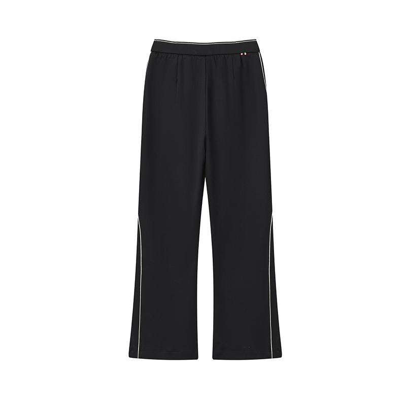 FILA Classic Minimalist Fashion Retro Sports Versatile Comfortable Slim Fit Knitted Casual Pants Women bottoms White Legendary-Blue F61W613602FNV