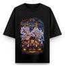 2026 Summer One Piece Retro Cosplay Tshirt Unisexs Oversize Casual Cotton Printed Shortsleeved Unisex Childrens Sports Shirt