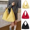 Ultra-Light Orig Canvas Bag Japanese Sle Women's Tote Bag Large Capaci Folded Pure Color Student Oulder Handbag