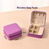 High-End Jewelry Storage Box with Mirror Pattern for Rings, Earrings, Necklaces - Women's Zipper Style Organizer.