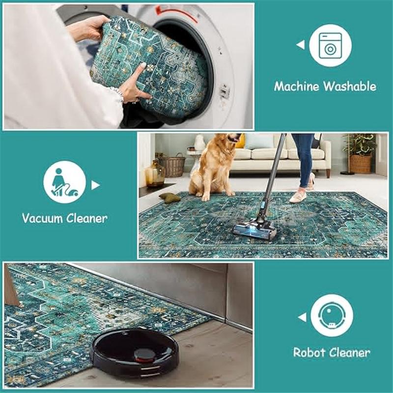 Covor rotund Marocan Covor pentru zona fotoliului Moale Antiderapant Culoare deschisă Decor cameră de zi Covoare Lavabile Covoraș pentru hol