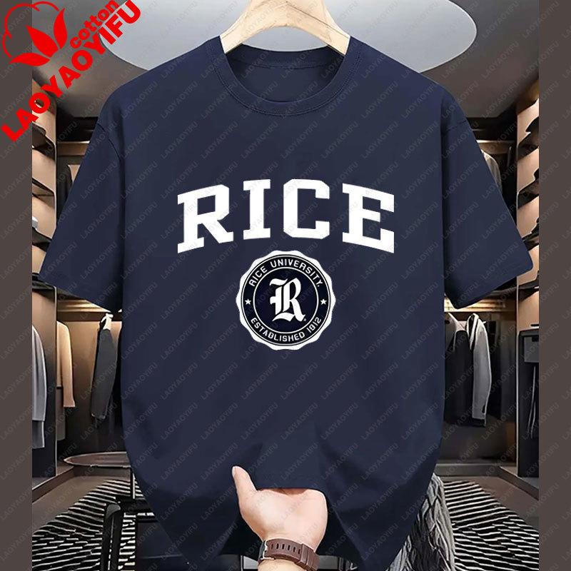 Rice University Established 1912 Casual Funny T Shirt Streetwear Cotton Crewneck Classics Personality Unisexs Sports Top T Shirts