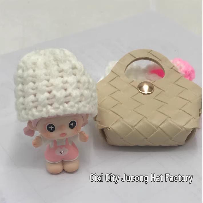 Handmade Wool Crochet Hat for 5-8cm Mini Dolls/Figures - Cute and Warm Headwear