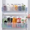 2Pcs Refrigerator Storage Box Transparent Buckle Design PP Fridge Side Door Food Holder for Kitchen