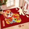 Red Floor Mat New Year 2026 Entrance Door Mat Kitchen Rug Chinese New Year Decoration The Year of Horse Horse Rugs Equestrian