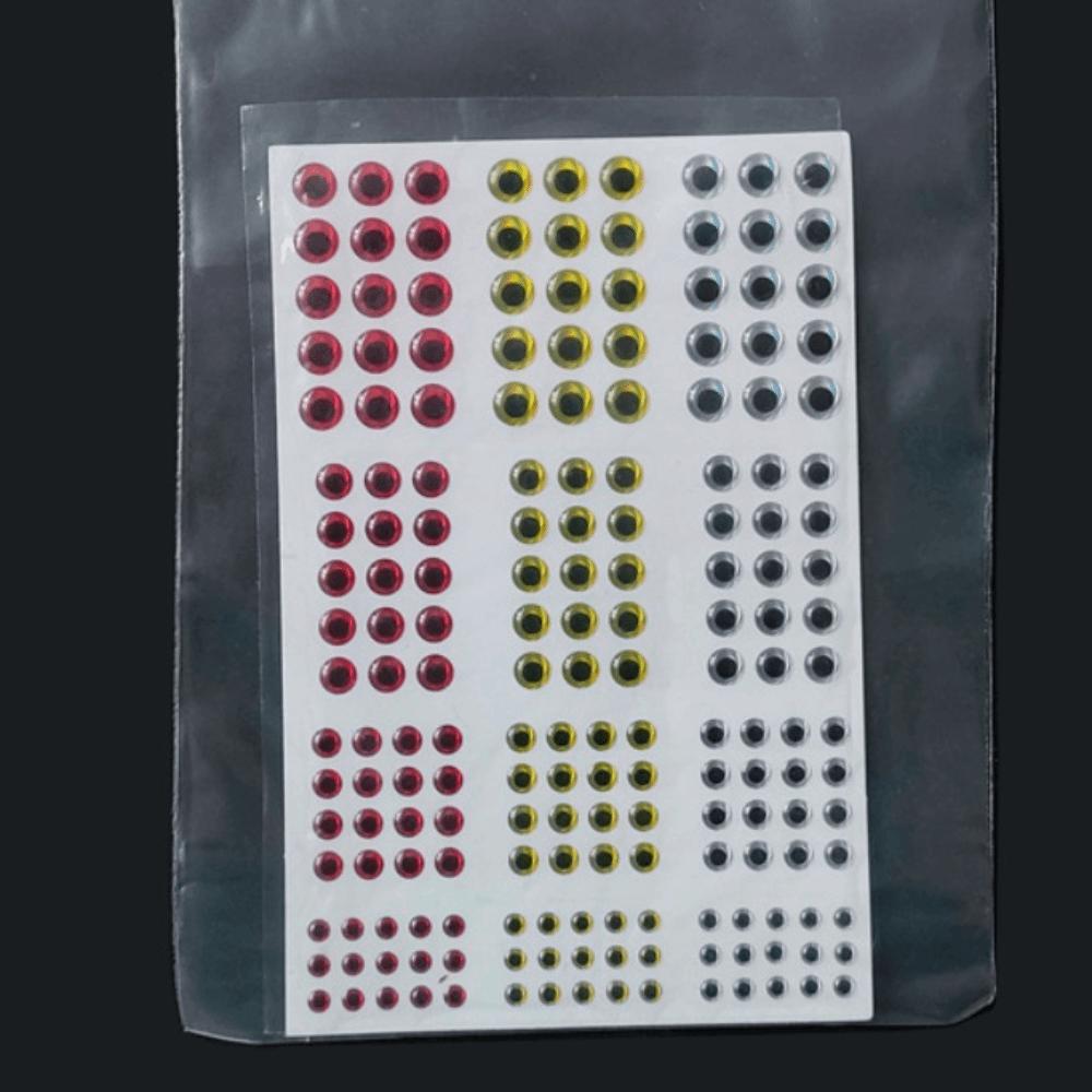 1 Sheets Mixed Color 3D Holographic Fish Eyes 3D Holographic Fly Tying Materials  Tackle Repair