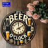 Vintage Retro Its Beer OClock Metal Bar Wall Sign 20x20 Cm Home Decor