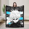 Jujutsu Kaisen Decke Gojo Satoru Anime Flanell Überwurfdecken Bettwäsche Sofa Personalisiert Weich Warm Bettüberwürfe,