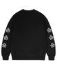 GRAVER [Unisex] Elbow 3 Line Flower Sweatshirt_Black