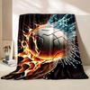 Football Theme Blanket, Soft Throw Blanket for Home Bedroom Bed Sofa Picnic Travel Office Rest Cover Blanket Kids Birthday Gift