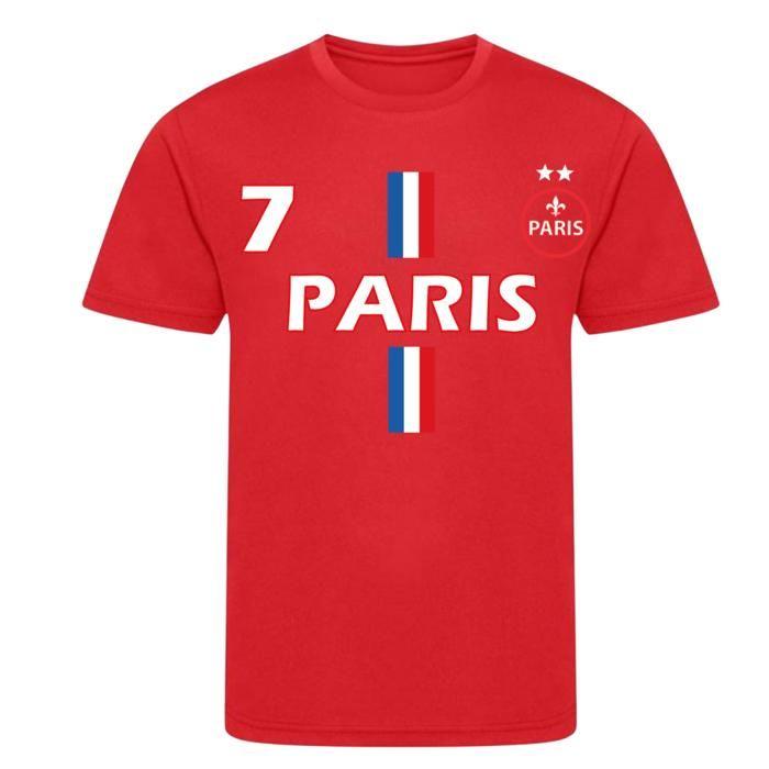 Children's Football Kit Inspired by Paris 2 Stars - Jersey and Shorts - Champions Edition - Red