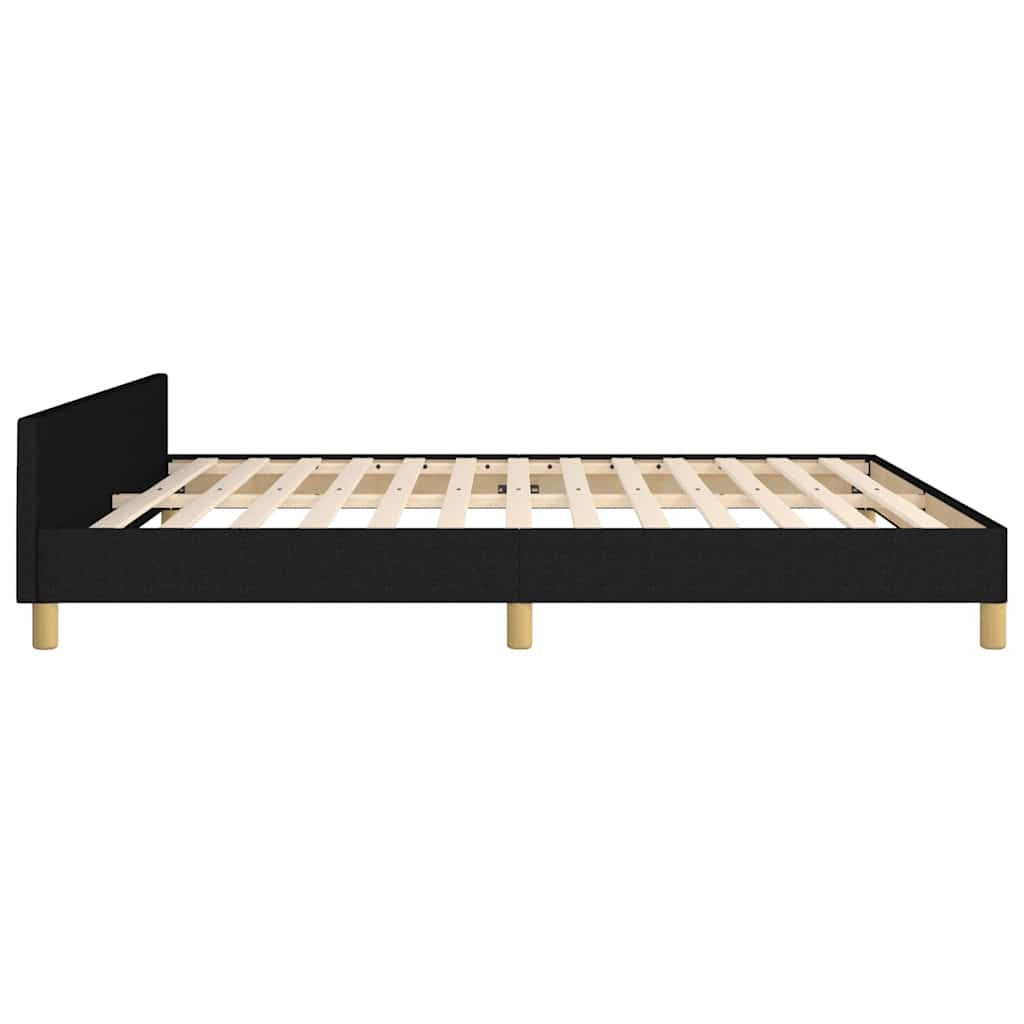 Vidaxl Bed Frame Without Mattress, Black, 160X200 Cm, Upholstered