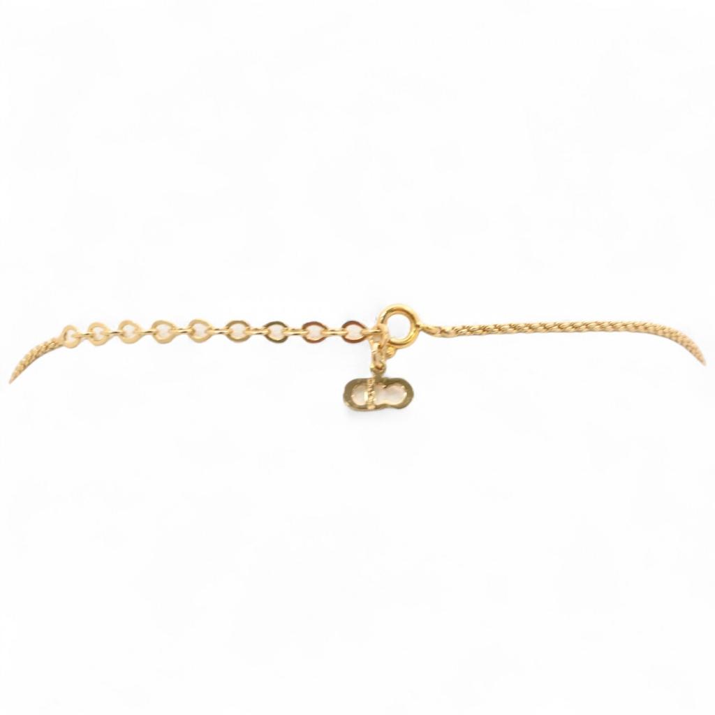 Auth Dior Octagon CD Logo Necklace Di8807bf