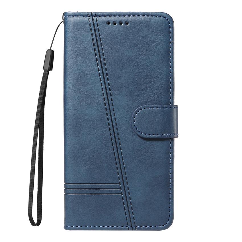 Präglad Linje Läderfodral för Xiaomi Mi 14 Ultra 14Pro 13T 12T 11T Pro 13lite 11i 10T Lite Flip Plånbok Kortfack Bok Ställ Telefon Hölster Skydd