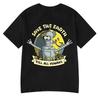 Roliga T-shirts Rädda Planeten Döda Alla Människor Robot Grafiskt Tryck T-shirt Herr Dam Kortärmad T-shirt Överdimensionerade Bomulls Toppar