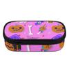 Pencil Pouch Durable 300D Polyester Lightweight Zip Around Closure with Main Compartment Mesh Pocket and Pen Slots for Students