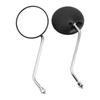 Universele Ronde Spiegels voor Scooter Bromfiets 8mm Rechtsom met Chroom Stuur STUKS