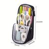 Trousse Portabilă cu Strat Dublu cu Suport pentru Telefon Vertical, Material Oxford Durabil, Ideală pentru Elevii de Gimnaziu și Liceu, Toc de Creioane