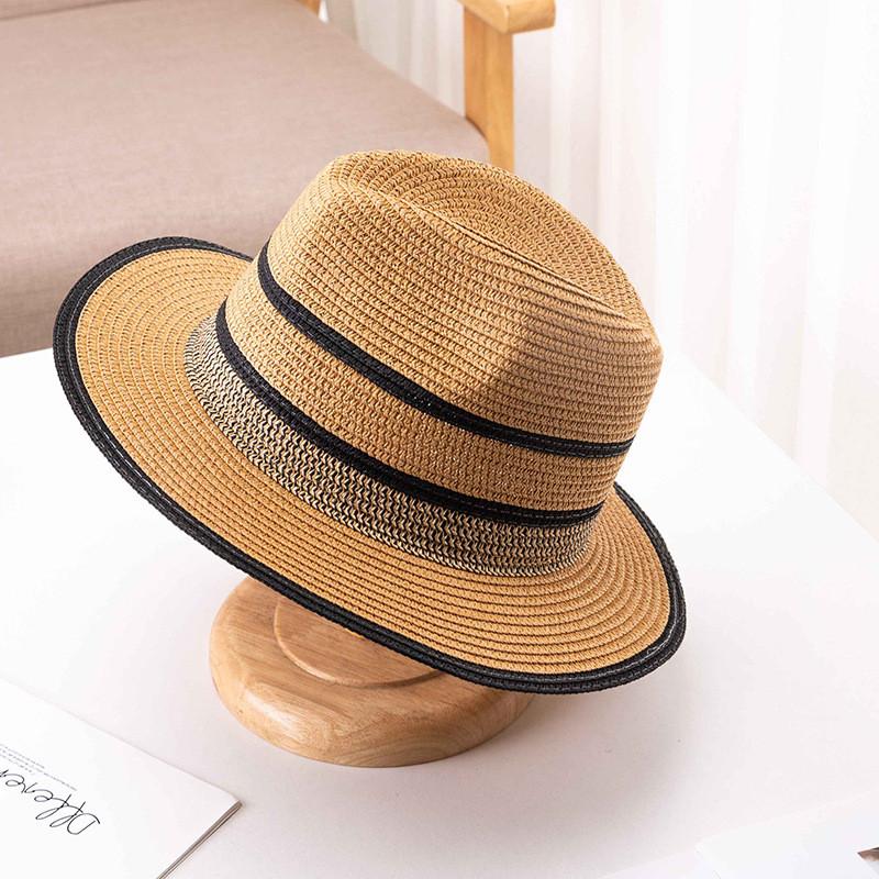Summer Mens Weave Wide Brim Sun Hat With Foldable Design For Beach And Travel