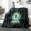 Blackburn-Rovers Wappen Flanelldecke, Weiches Polyester, Modernes Design, Ganzjahresnutzung für Camping, Reisen, Geschenke für Feiertage oder Geburtstage