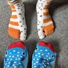 Neuer Stil Mädchen Niedlich Lustig Zehensocken Mittelhoch Abstrakt Hässlicher Aal Aquarium Paar Socken Persönlichkeit Trendy Socken