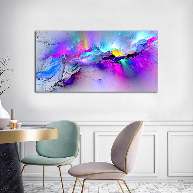 WCIC Nouveau Tissu d'art Beau et Magnifique Paysage de Nuages ​​Peinture décorative de Nuage Abstrait décoration Murale de Maison Peinture Suspendue