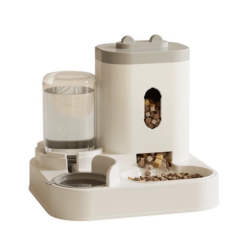 Pet Water Fountain & Feeder: Automatic Cat & Dog Bowl with Food Storage and Water Dispenser