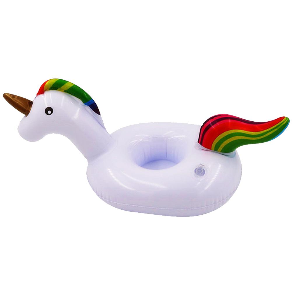 1-5PC Floating Cup Inflatable Flamingo unicorn Drinks Cup Holder Pool Float Bar Coasters Floatation Devices Pink  Drink Holde
