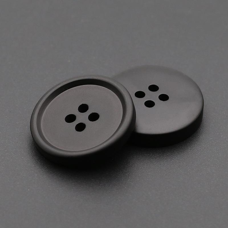 Resin Round Black Buttons Versatile Men'S And Women'S Clothes Coat Trench Coat Buttons Suit Suit Pants Jacket Buttons
